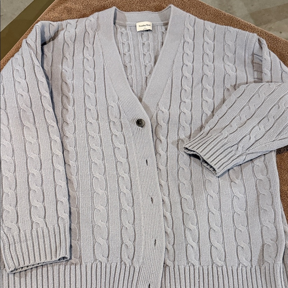 Goodfellow & Co Cable Knit Cardigan - Soft Gray